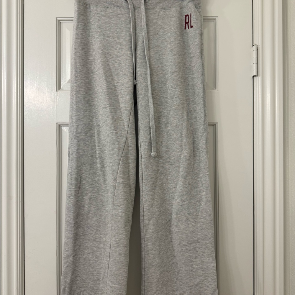 Polo Jeans Company by Ralph Lauren Light Gray Wide-Leg Sweatpants, Size S